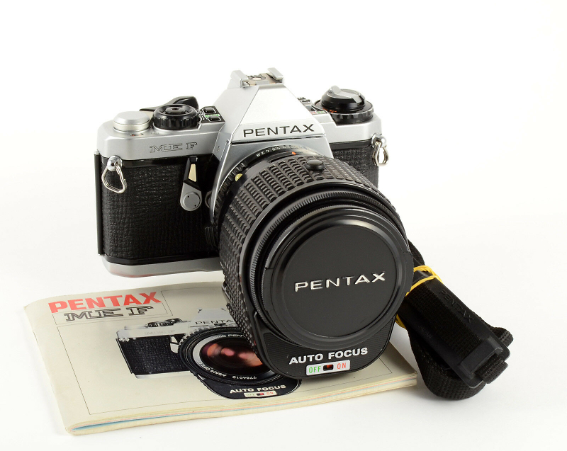 Pentax Film Cameras ME F Auto Focus SLR 35mm camera and PC35 AF