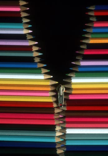 coloured pencils