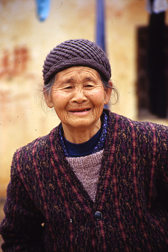 elderly lady in Yangshuo, China