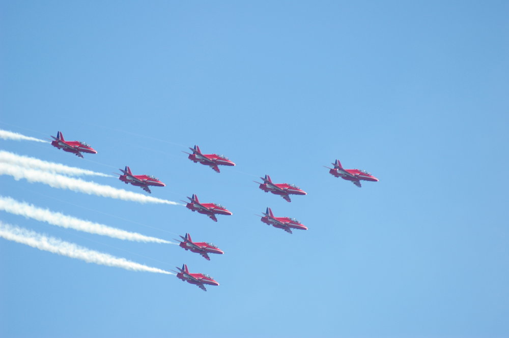 Red Arrows at Swanage 2008