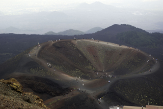 mount etna crater
