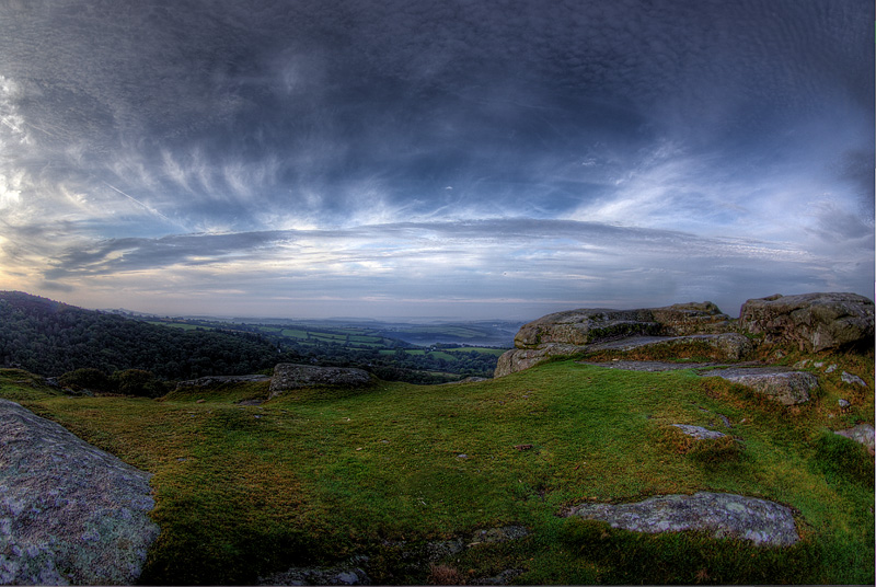 Dewerstone sunrise looking South