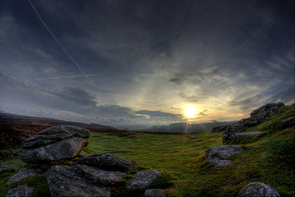 Dewerstone sunrise, looking west