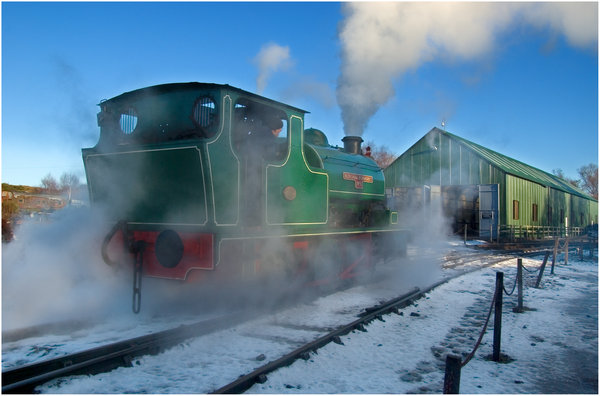 Steam in the snow
