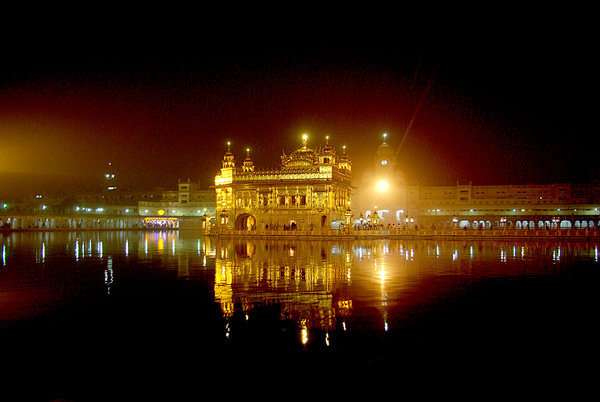 Golden Temple, Amritsar, at night