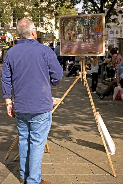 Artist and painting