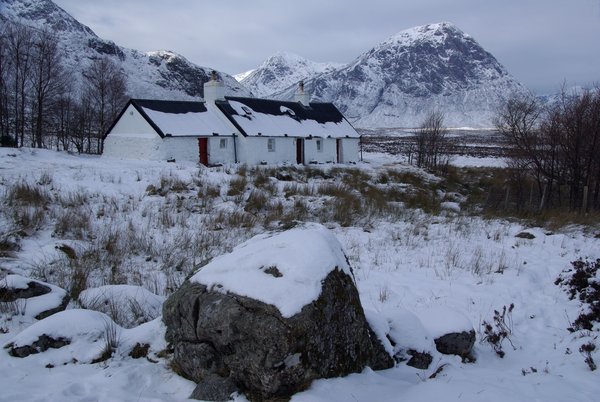 Black RockCottage and Buachaille Etive Mor near Glencoe
