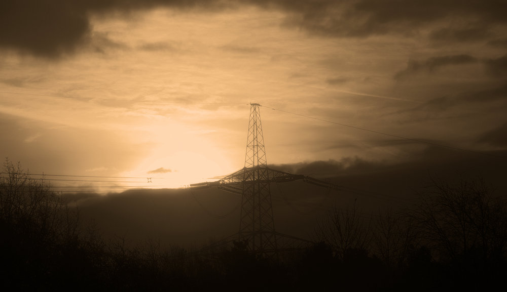 Pylon at sunrise