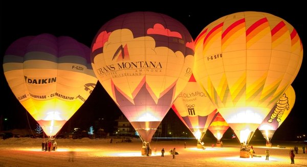 Hot Air Balloon festival, Crans Montana, Switzerland
