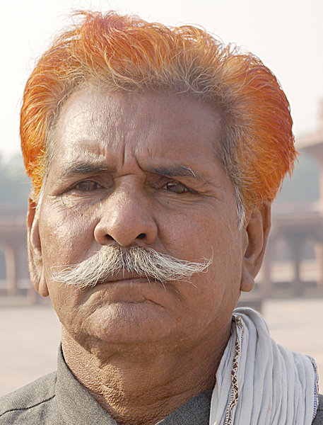 Man with henna hair, India