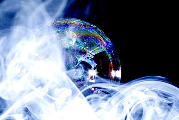 My bubble drwoned in smoke