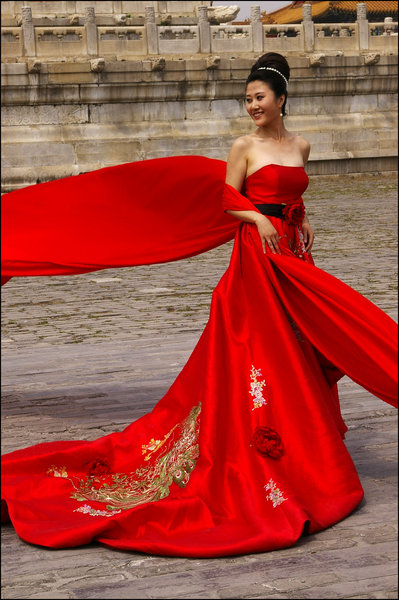 Girl In Red Dress