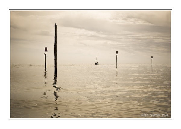 into the harbour