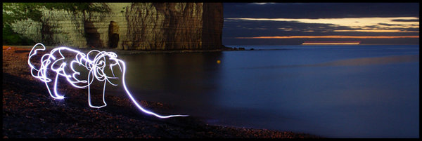 elephant light art