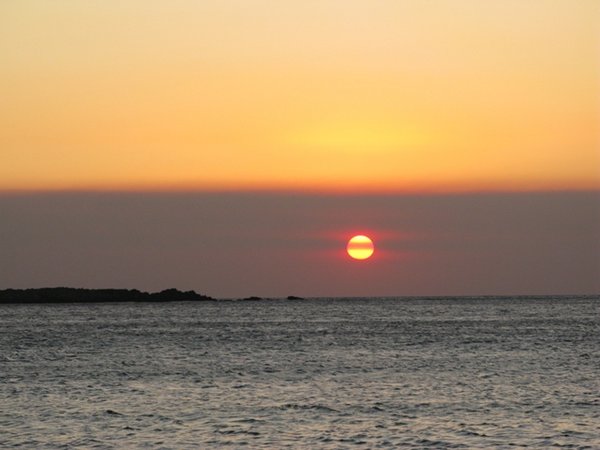 sunset in Crete