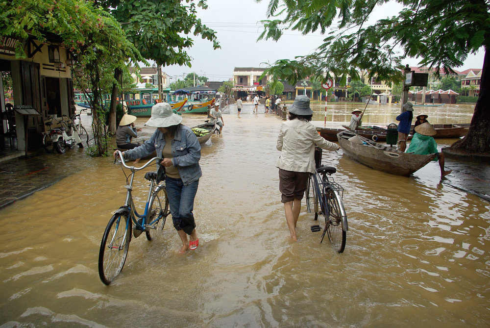 Flooded Street in Hoi An, Vietnam