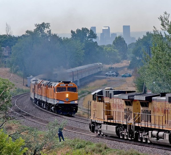 Ski Train Meets A Coal Load
