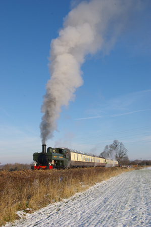 Steam in the snow