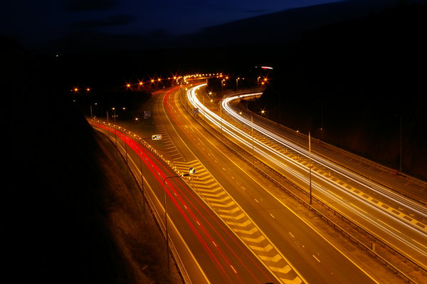 Looking down on junction 31 - M5