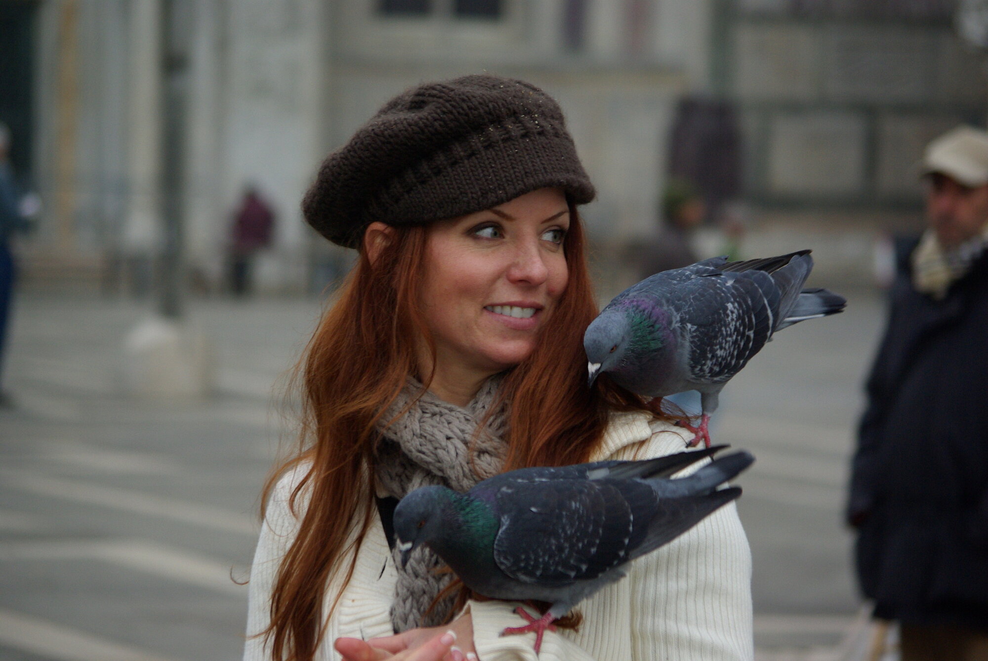 Girl with Pigeons