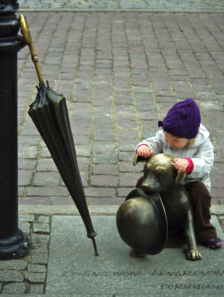 Street Sculpture and a Child