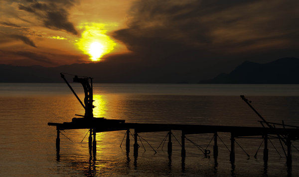 The Old Abandoned Jetty at Sunset