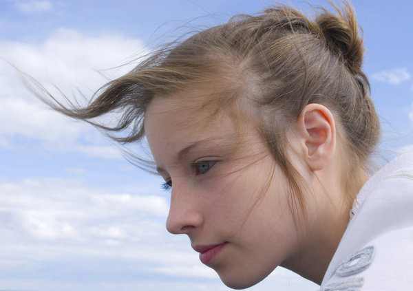Daughter in the wind