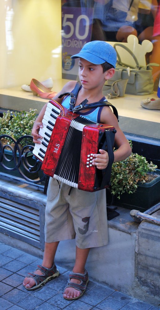 Little accordion player