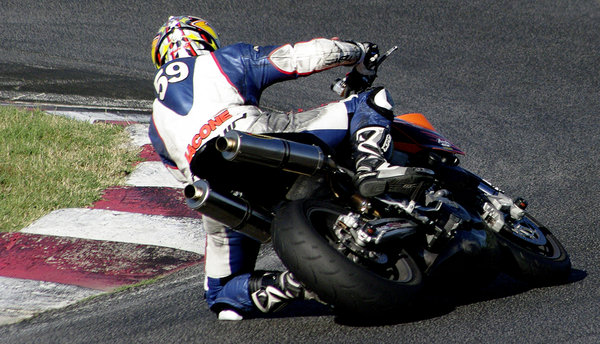 Leaning Biker