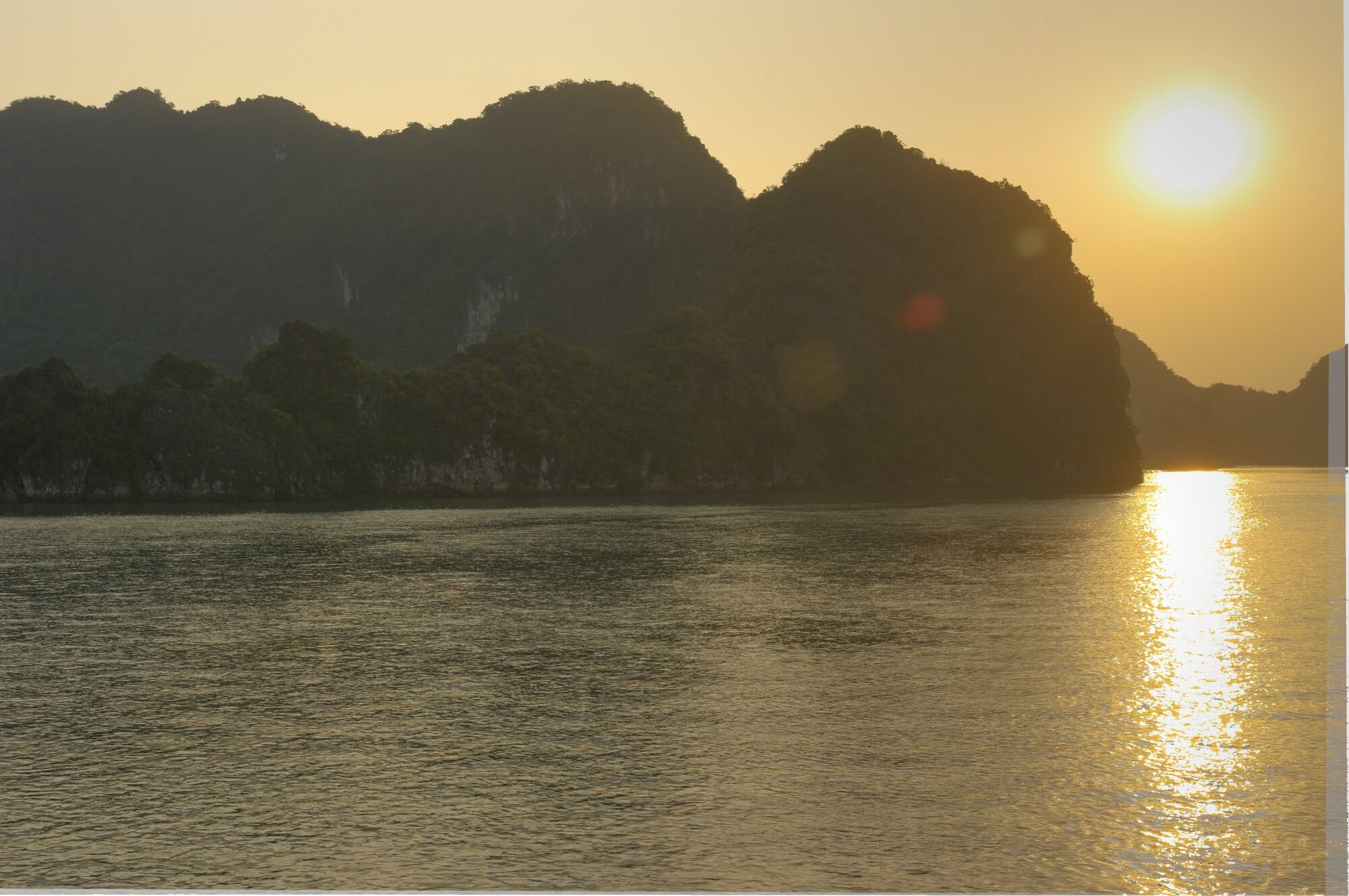 Halong Bay, sunset.