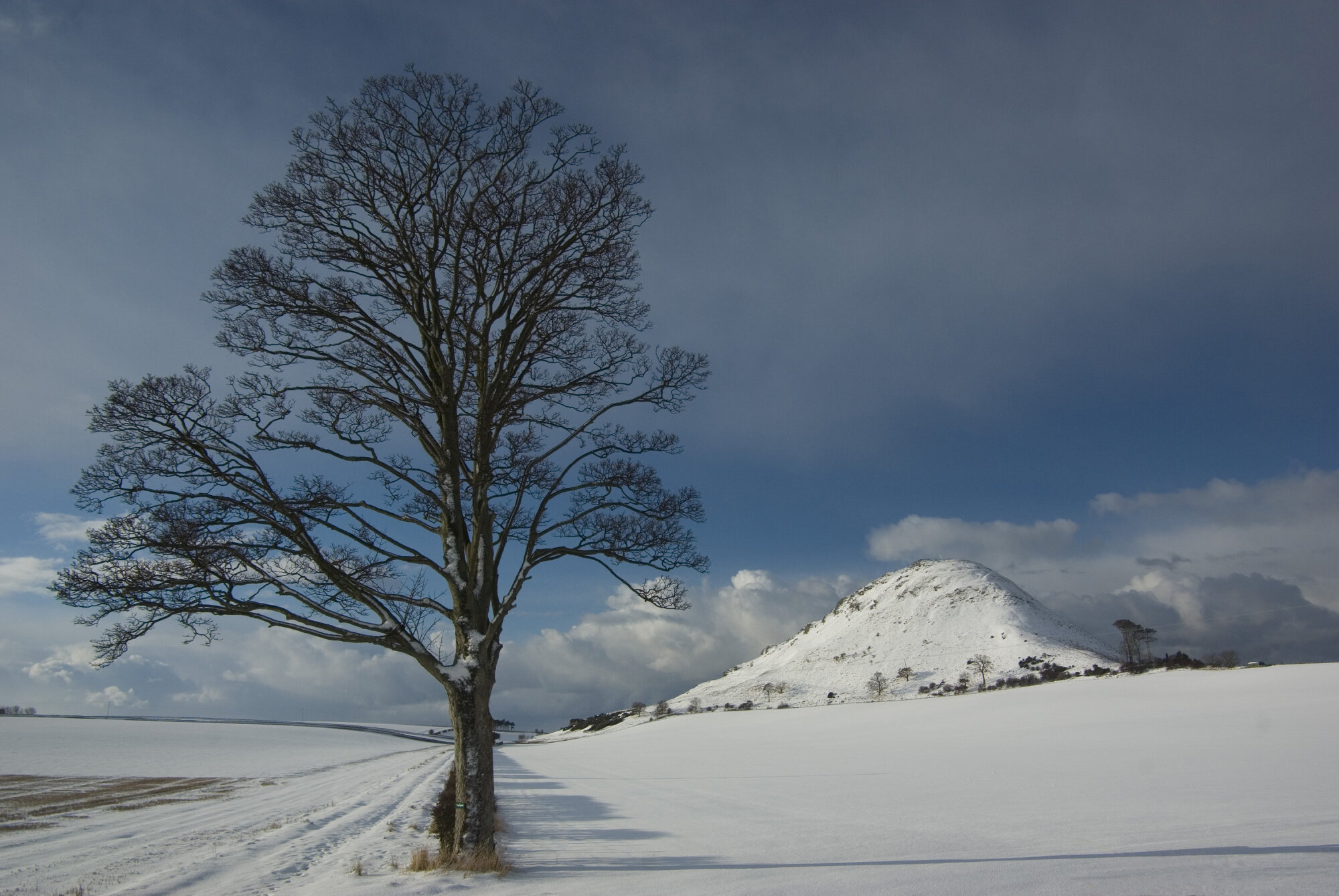 North Berwick Law with Snow