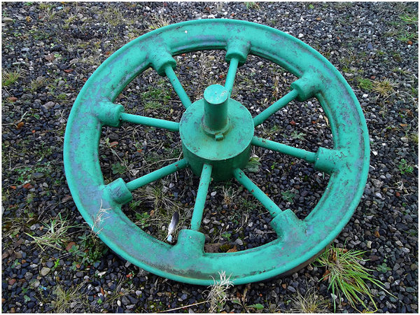 Green Wheel on the Ground