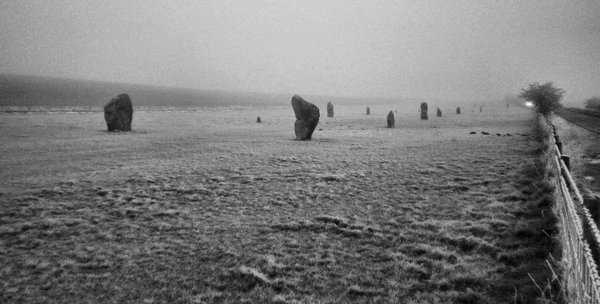 the fog at Avebury