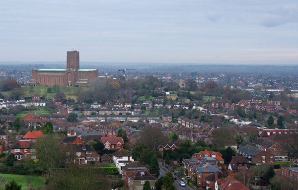 Guildford Cathdral at Dawn