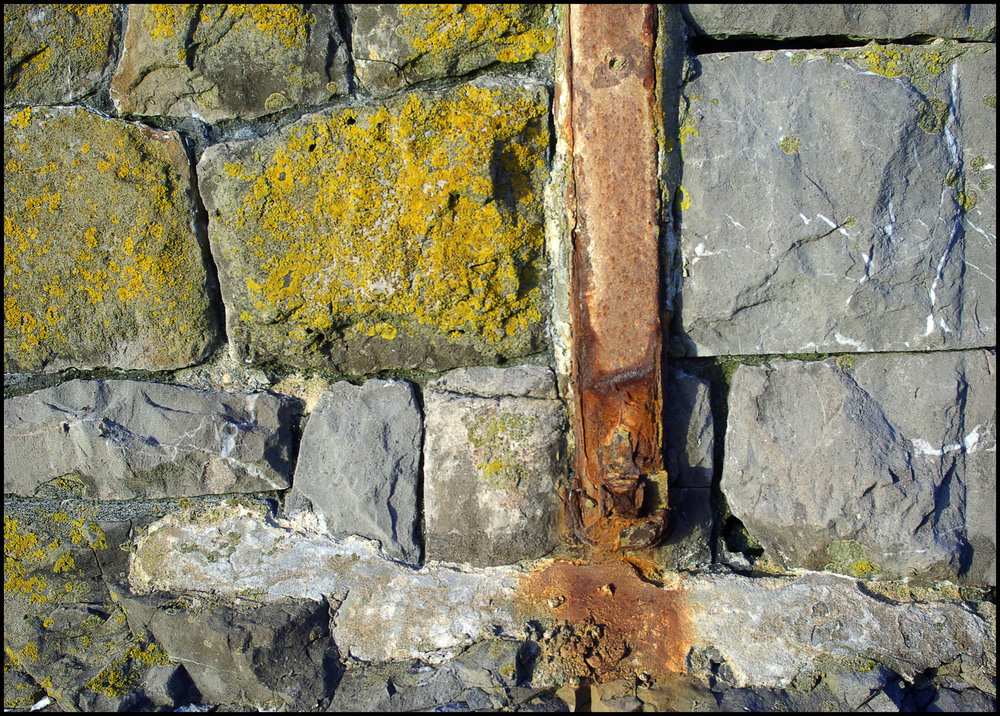 Rust, lichen and limestone