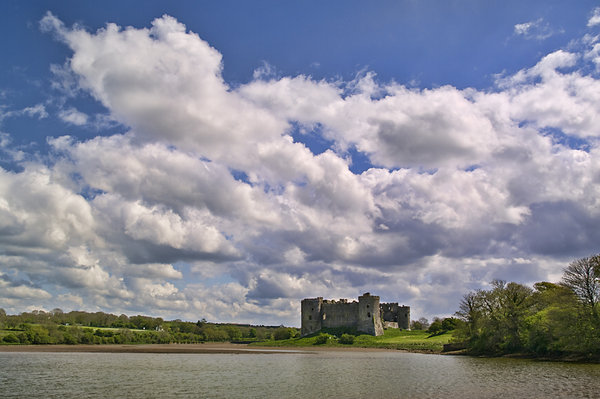 Carew Castle and river
