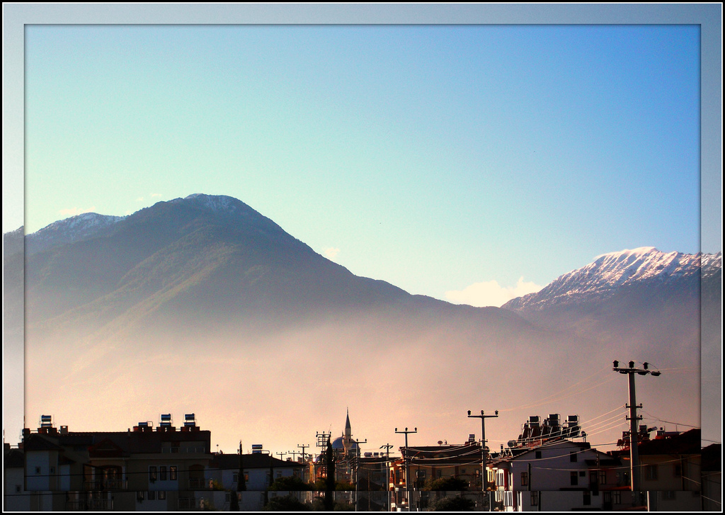 Misty morning mountain