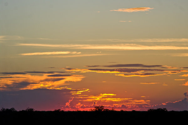 Sunset over Namibia