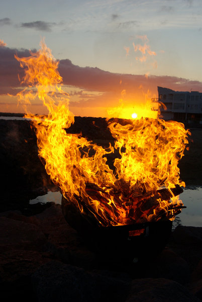 Fire and the sun
