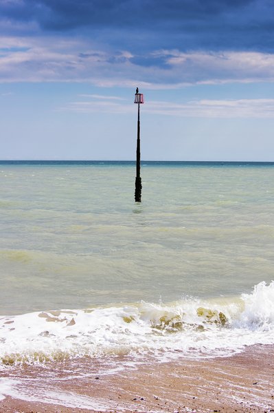 Colour layers at the beach