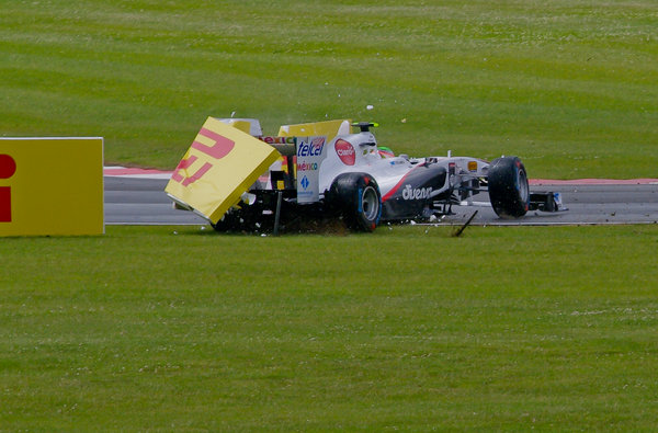 Perez slides off