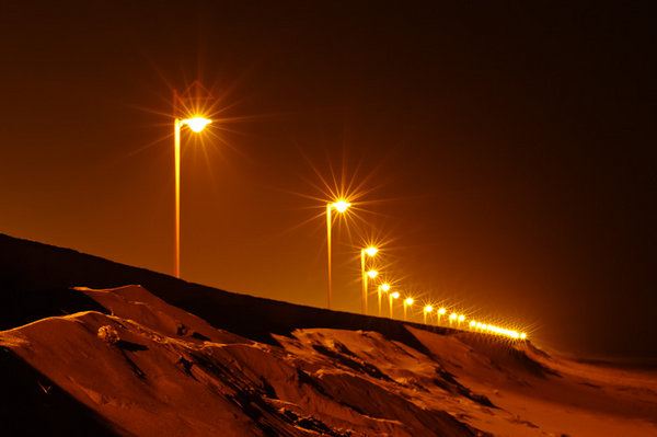 Sutton Sea Front at Night
