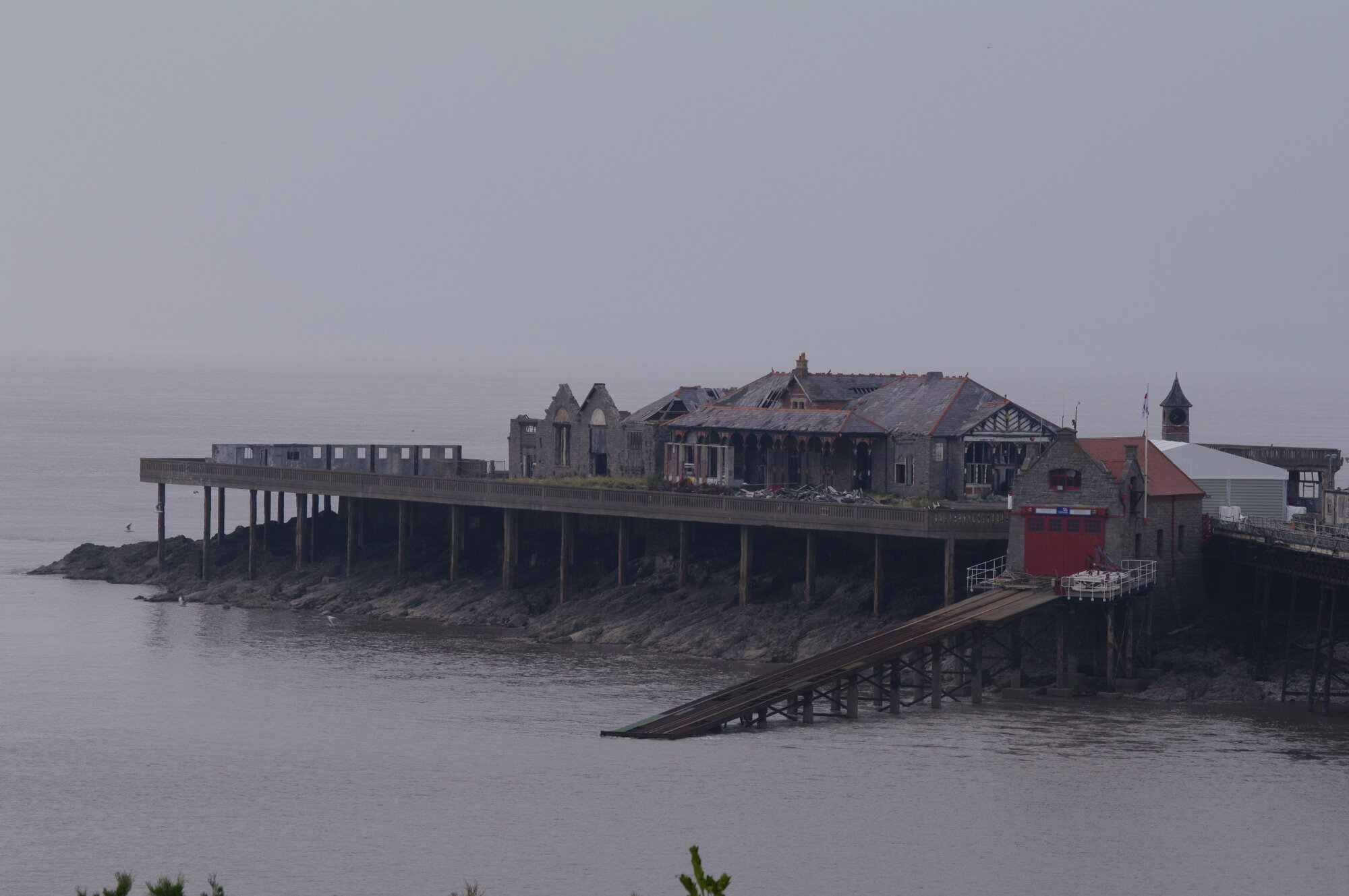 Birnbeck pier weston-super-mare. High lighting Life boat sation.