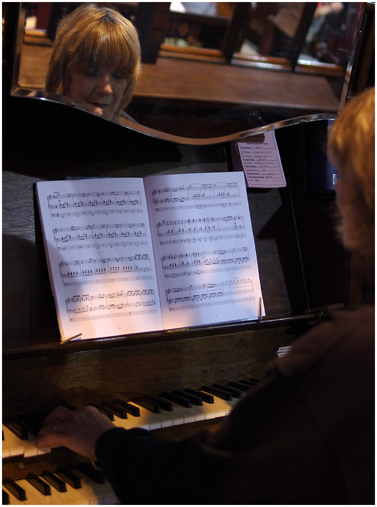 Lesley at the Organ