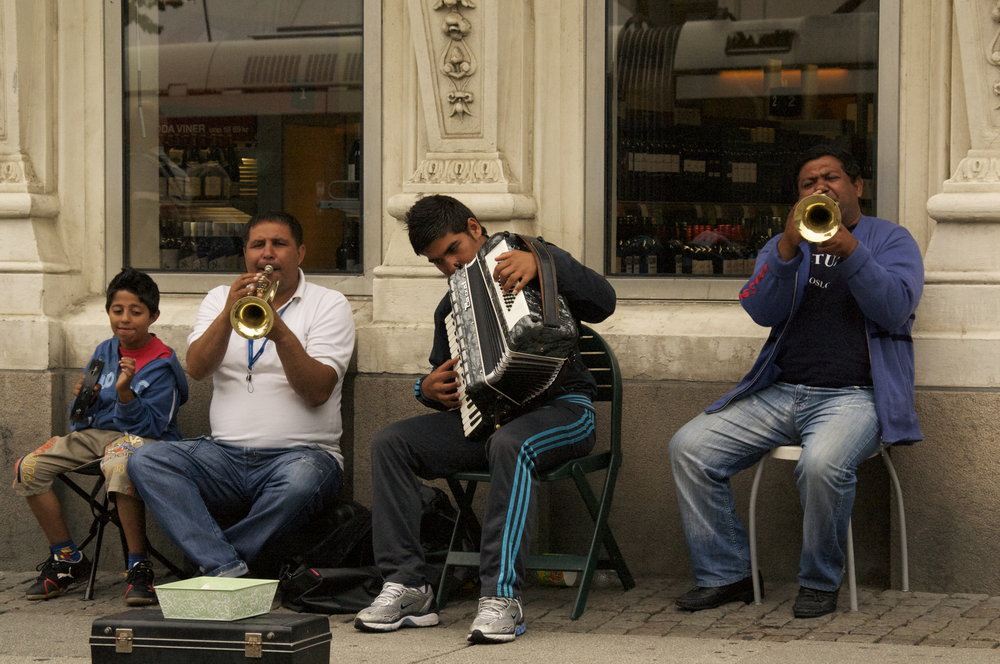 The street musician family