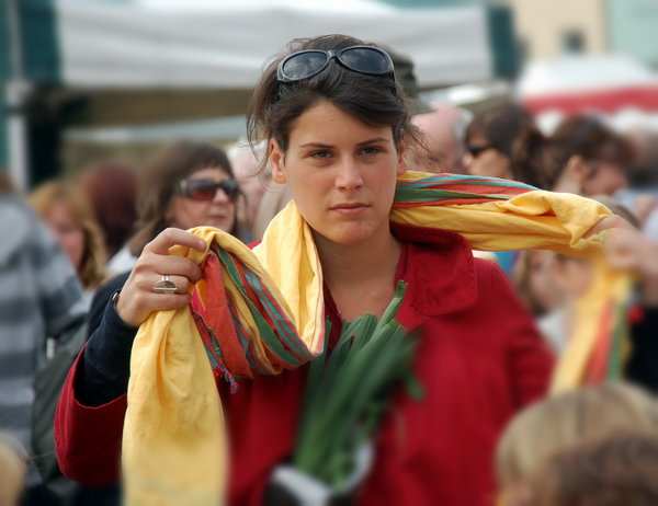 Lady in Red and Yellow