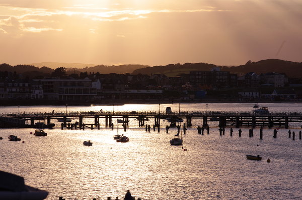 Sunset over Swanage Bay