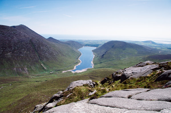 view from slieve doan in the mourne mountains
