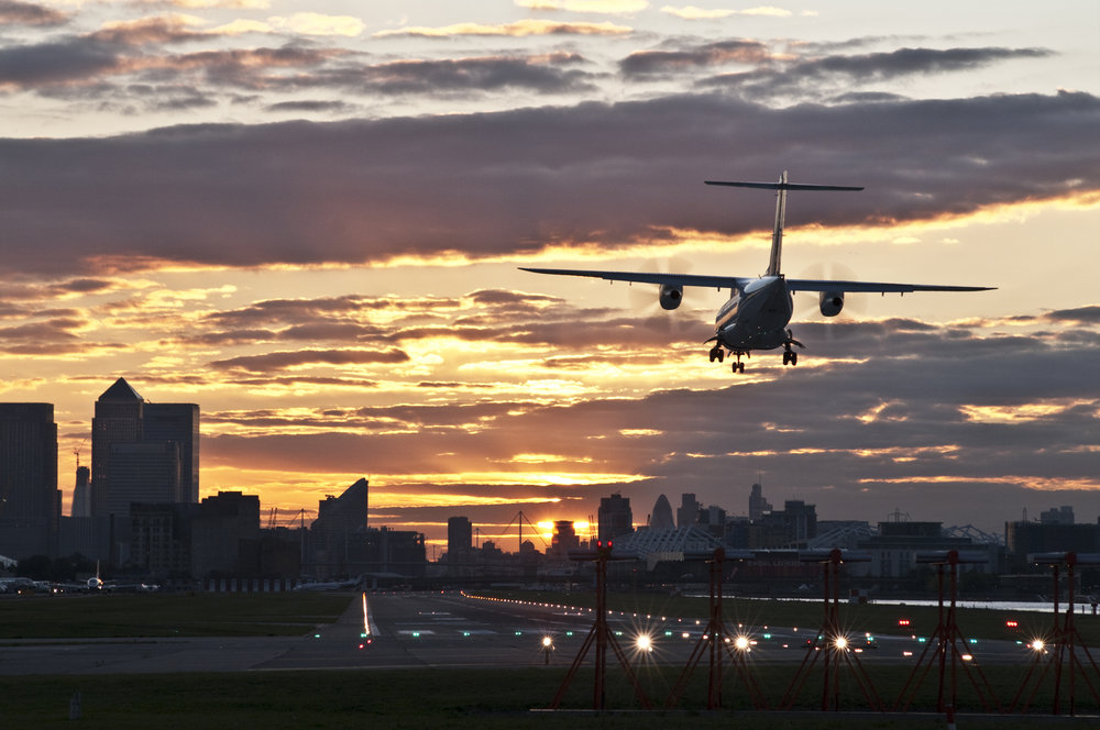 Landing at London City airport