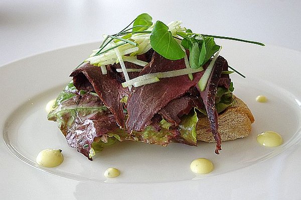 Whale meat sandwich